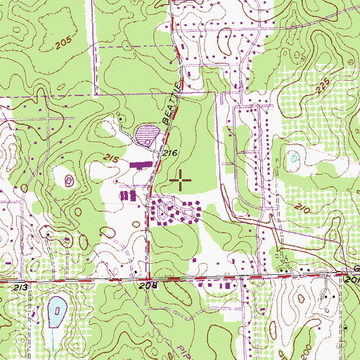 Topographic Map of Greenbrier, GA