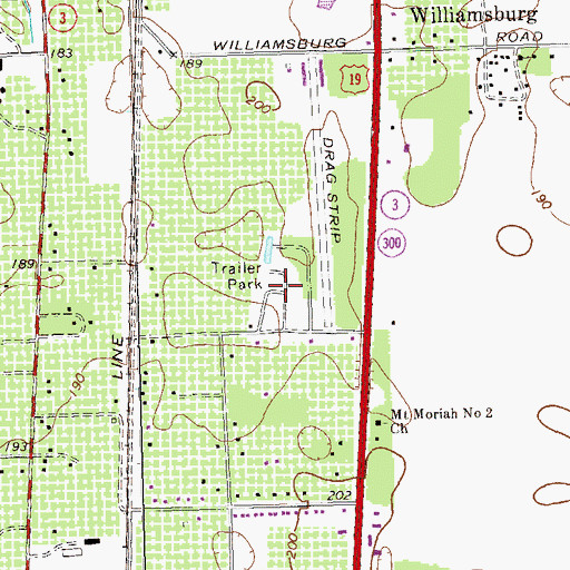 Topographic Map of Loretta Heights, GA
