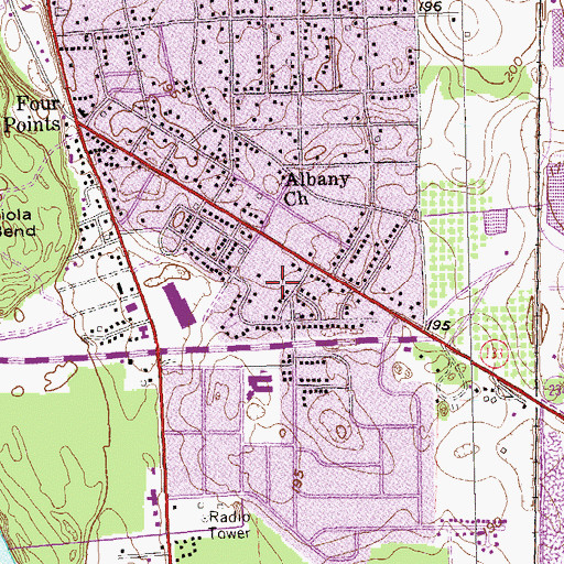 Topographic Map of Morningside, GA