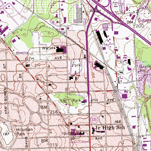 Topographic Map of Northend Addition, GA