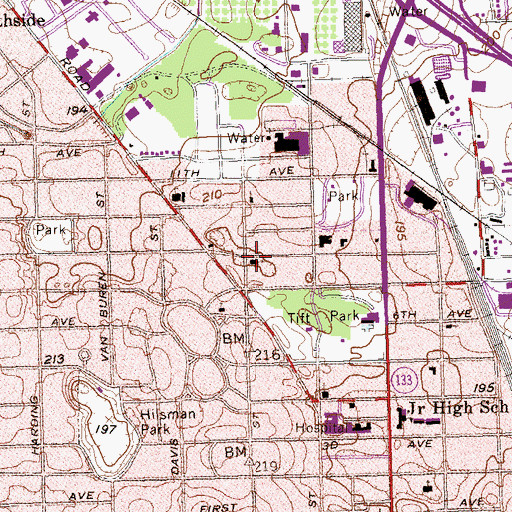 Topographic Map of Northside Church of the Nazarene, GA