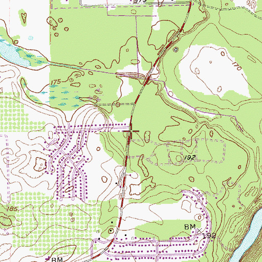 Topographic Map of Perry Grove Church (historical), GA