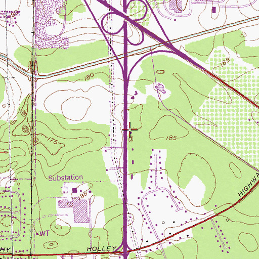 Topographic Map of Radium Church, GA