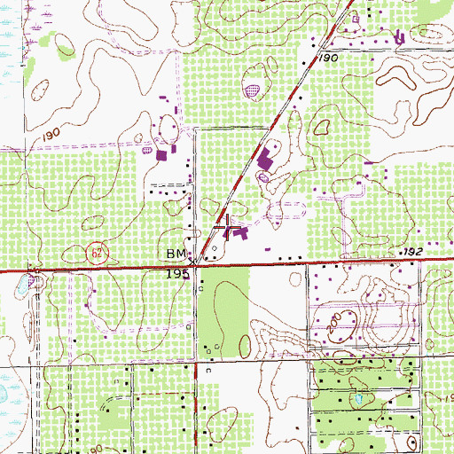 Topographic Map of Riverview Academy, GA