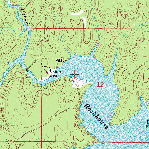 Topographic Map of Lanes Mills Post Office (historical), AL