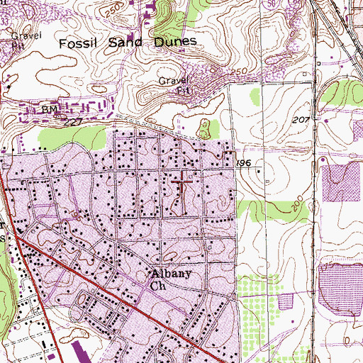Topographic Map of Road Pecan Park, GA