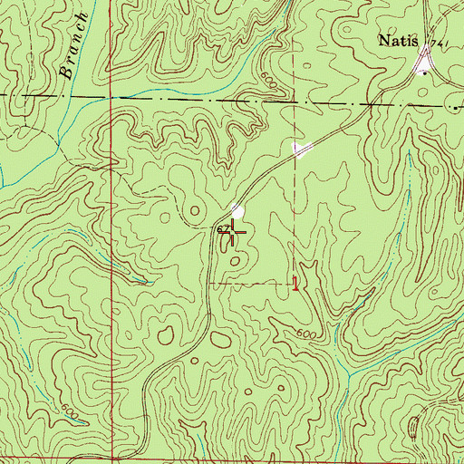 Topographic Map of Yorkburg Post Office (historical), AL