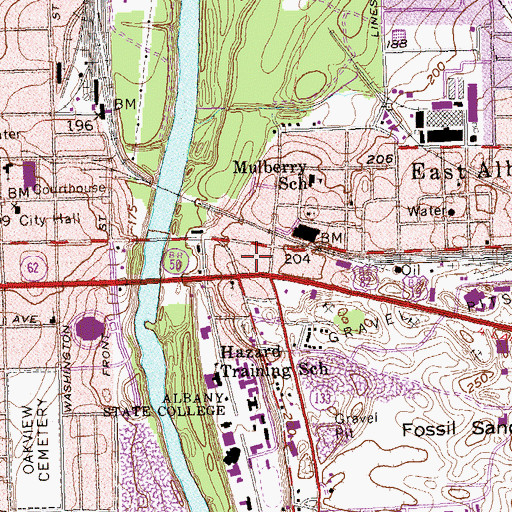 Topographic Map of Shackleford Shopping Center, GA