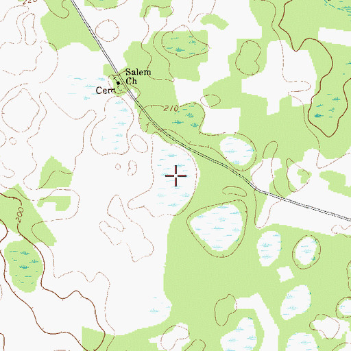 Topographic Map of Silver Lake, GA