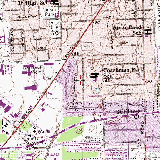 Topographic Map of Sunnyland, GA