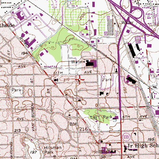 Topographic Map of Tabernacle Baptist Church, GA