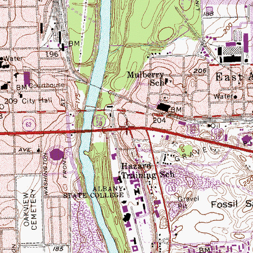 Topographic Map of Union Baptist Church, GA