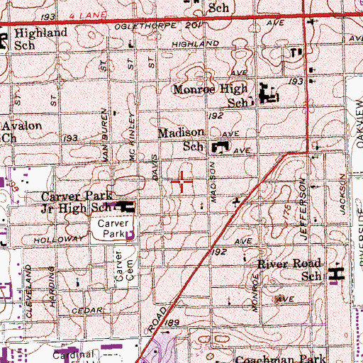 Topographic Map of Walters, GA