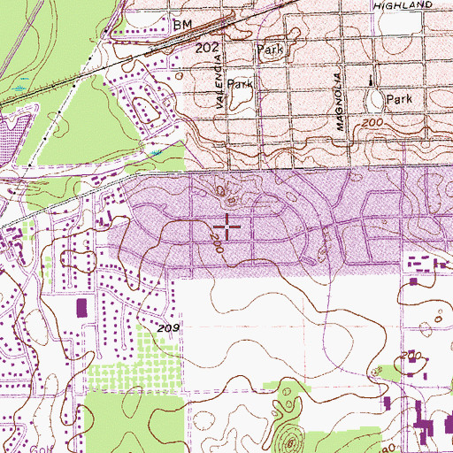 Topographic Map of West Town, GA