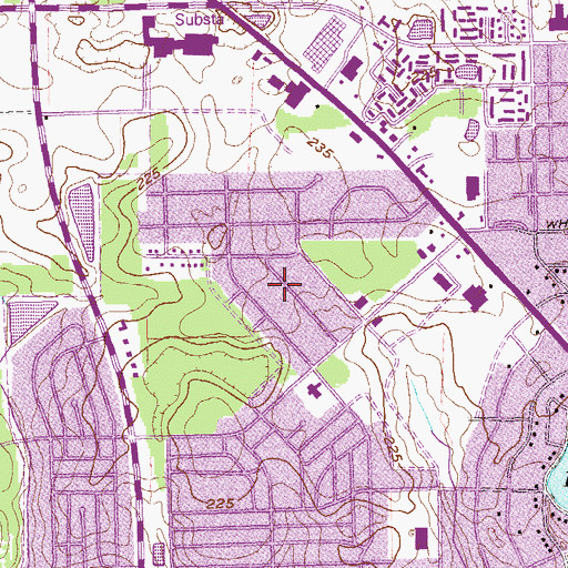 Topographic Map of Westgate, GA