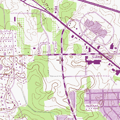 Topographic Map of Westover Crossings Shopping Center, GA