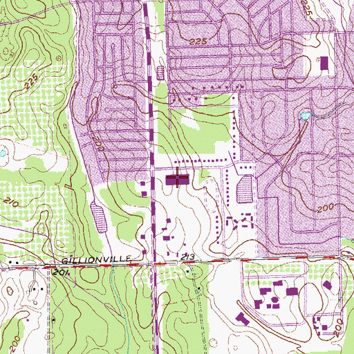 Topographic Map of Westover High School, GA