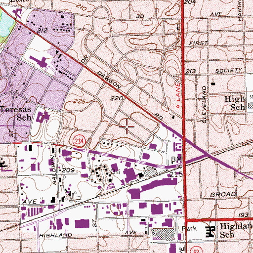 Topographic Map of Wildcross, GA