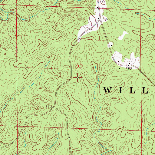 Topographic Map of Ballenger Post Office (historical), AL