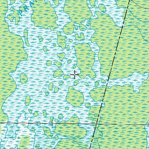 Topographic Map of Jack Lake, GA