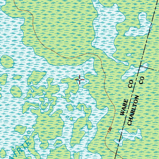 Topographic Map of Mandy Lake, GA