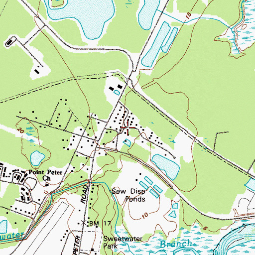Topographic Map of Admirals Walk, GA