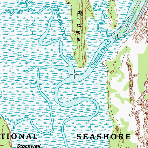 Topographic Map of Brockington Creek, GA