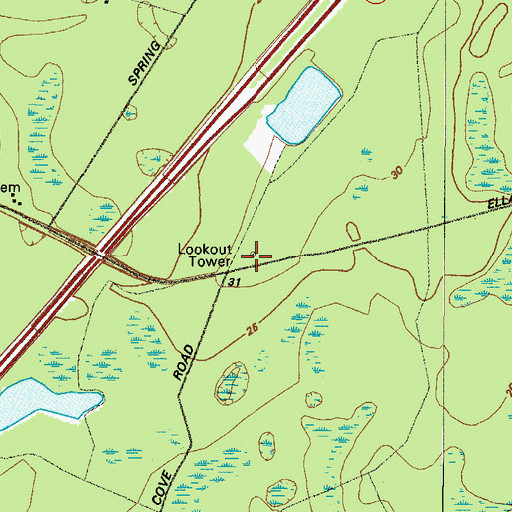 Topographic Map of Brockington School (historical), GA