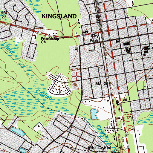 Topographic Map of Creekwood, GA