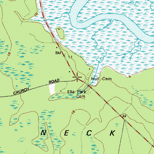 Topographic Map of Ella Park (historical), GA