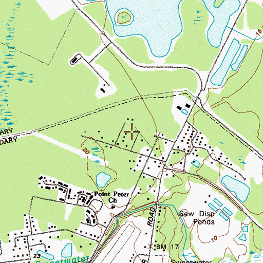Topographic Map of Harbor Pines, GA