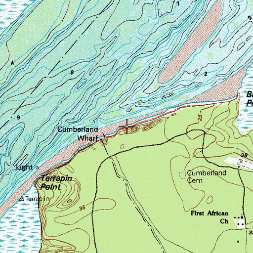 Topographic Map of High Bluff, GA