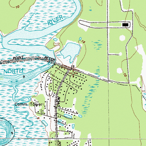 Topographic Map of Highland Oaks, GA
