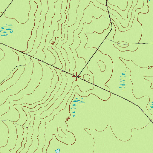 Topographic Map of Idlewild Plantation (historical), GA
