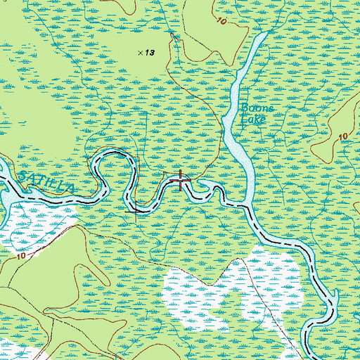 Topographic Map of Knee Buckle, GA