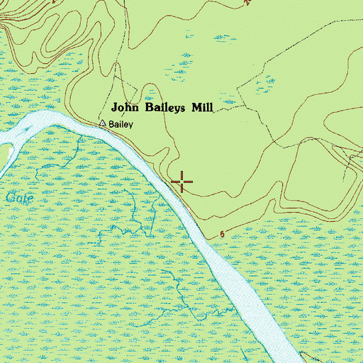 Topographic Map of Long Bluff Plantation (historical), GA