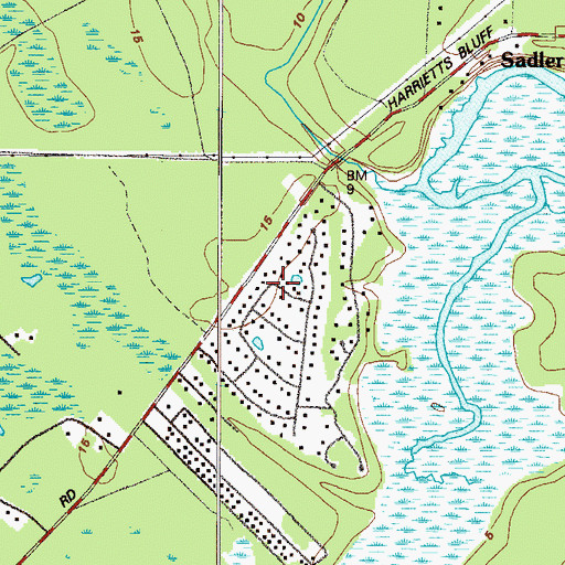 Topographic Map of Mallard Pointe, GA