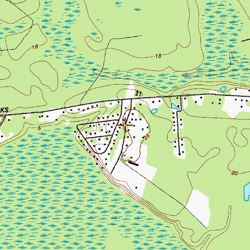 Topographic Map of Martin Glen, GA