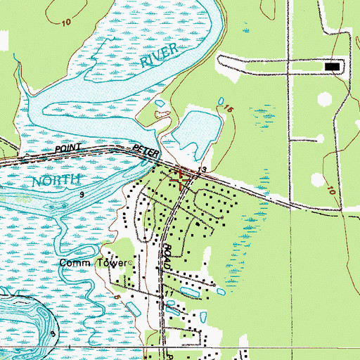 Topographic Map of North River Oaks, GA