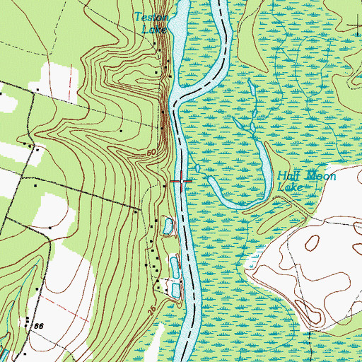 Topographic Map of Oquin Ferry (historical), GA