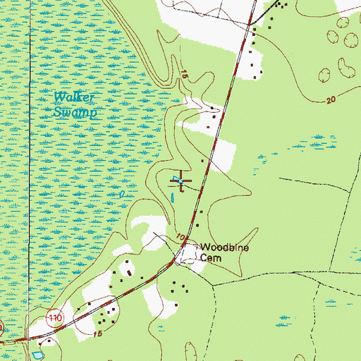 Topographic Map of Plantation Point, GA
