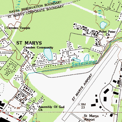 Topographic Map of Quail Hollow, GA