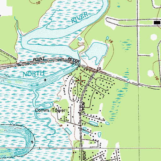 Topographic Map of River Oaks, GA