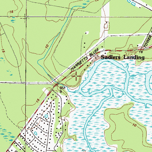 Topographic Map of Sadlers Cove, GA