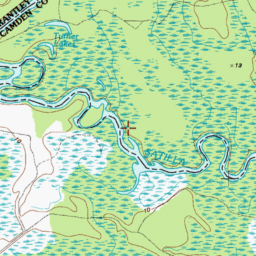 Topographic Map of Slades Old Field Landing, GA