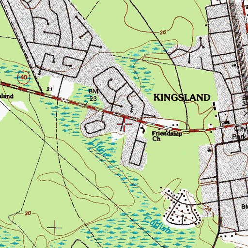 Topographic Map of Wolfbay, GA