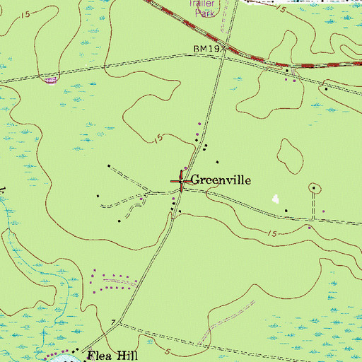 Topographic Map of Zion Sisters Baptist Church, GA