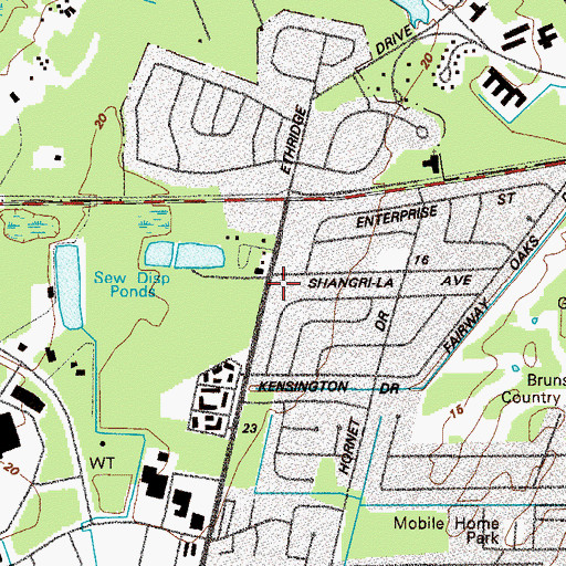 Topographic Map of Altama Plaza Shopping Center, GA