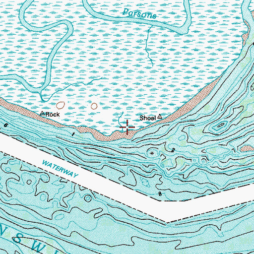 Topographic Map of Brunswick Point, GA