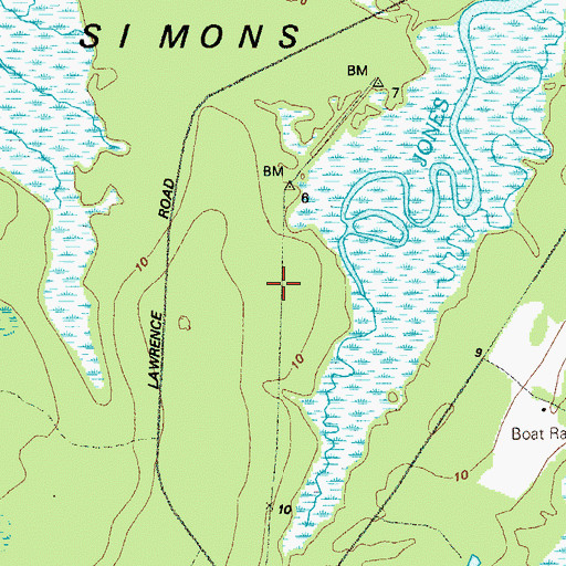 Topographic Map of Busson Hill Plantation (historical), GA